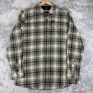 Wrangler ATG Flannel Shirt Mens Size XLT UPF 30 Utility Flannel Button Up